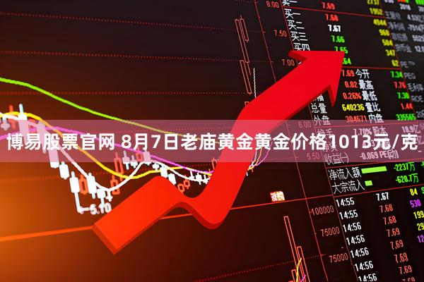 博易股票官网 8月7日老庙黄金黄金价格1013元/克